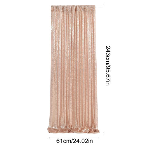 Gold Sequin Background Curtains 61x243cm for Party Wedding 1