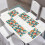 Heat-resistant placemats polyester 4 pcs hippie flower 4