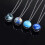Solar System Pendant Necklace Glass Ball 1 Piece 4