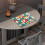 Heat-resistant placemats polyester 4 pcs hippie flower 2