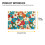 Heat-resistant placemats polyester 4 pcs hippie flower 5
