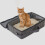 Foldable Cat Litter Box Lightweight Travel Tray with Shovel 3
