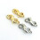 Figure Eight Lobster Clasp Lock 3PCS Silver Gold Necklace 6