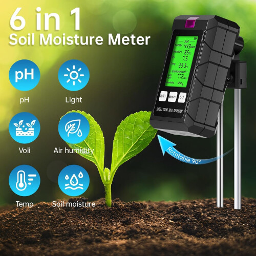 in 1 Soil Tester Moisture pH Temperature Meter Garden Plant Analysis Tool 1