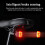 Smart bremsesensor cykelbaglygte med vibrationssensor og dobbelte monteringsbeslag 4