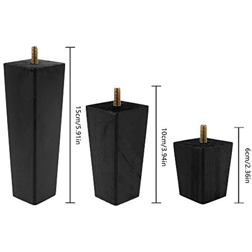 Wooden Sofa Legs Set 4 pcs 6 cm Solid Wood M8 2