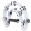 Half Moon Tambourine with Double Row Jingles White 2
