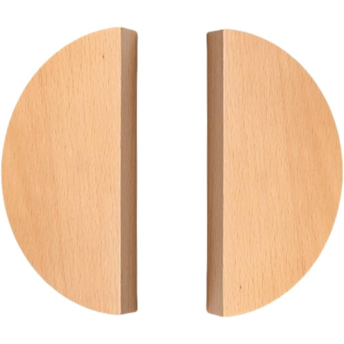 Wooden Cabinet Handles Chinese Style Solid Beech 2 pcs 64 mm