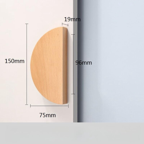 Wooden Cabinet Handles Chinese Style Solid Beech 2 pcs 64 mm 1