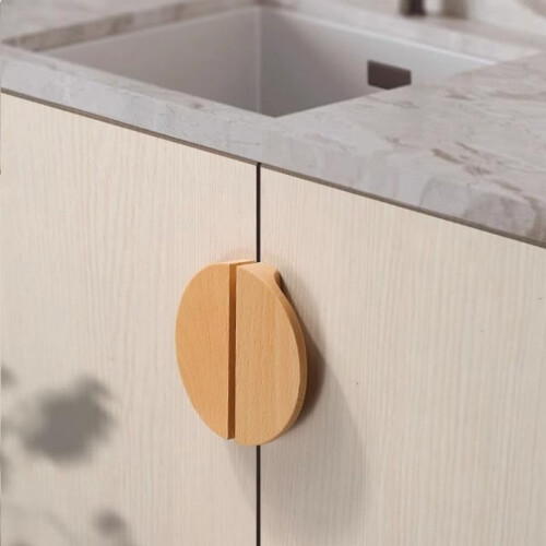 Wooden Cabinet Handles Chinese Style Solid Beech 2 pcs 64 mm 2