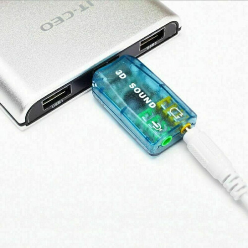 LNKOO USB Audio Adapter 3D Sound Card 5.1 Stereo 1