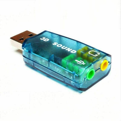 LNKOO USB Audio Adapter 3D Sound Card 5.1 Stereo 2