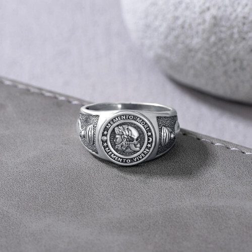 Memento Mori Ring 925 Sterling Silver Size 9 10 11 2