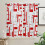 Geometric Art Curtain Red Grey Home Decor Short Window 3