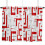 Geometric Art Curtain Red Grey Home Decor Short Window 5