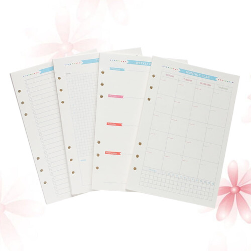 HOMEMAXS Loose Leaf Paper Assorted Colors 6-Ring Notebook 2