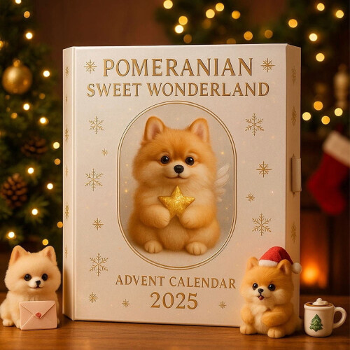 Χριστουγεννιάτικο Advent Calendar Pomeranian 24ήμερα στολίδια για σκύλους 1