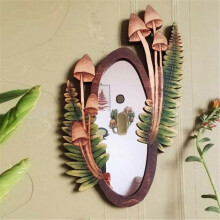 Wooden Handheld Retro Vanity with Wall Mount