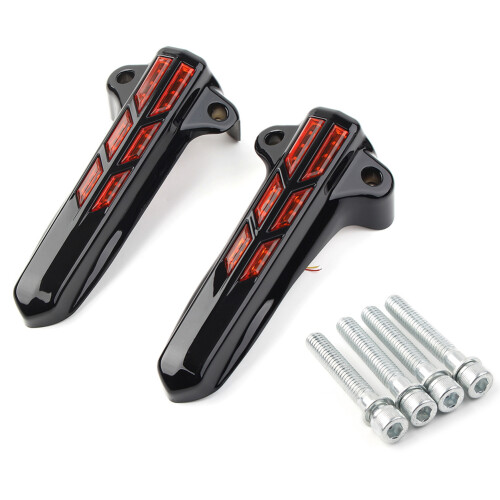 Front Lower Fork Leg Cover LED Smoke Light for Harley FLHR 1