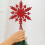 Glitter Snowflake Tree Topper Red Metal 5