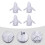 Linen Dinner Napkins Washable White Cotton 4 Pcs 2