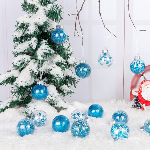 Lake Blue Shatterproof Hanging Ball Ornament 60mm 2