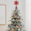 Glitter Snowflake Tree Topper Red Metal 2