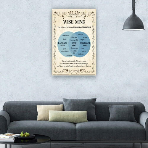 Wise Mind Therapy Poster Positive Mental Health Wall Art 1