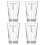 Beer Glass Set Clear 4 Pieces 1