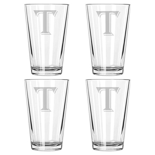 Beer Glass Set Clear 4 Pieces