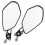 HOMEMAXS Motorcycle Rearview Mirrors Black 1 Pair 1