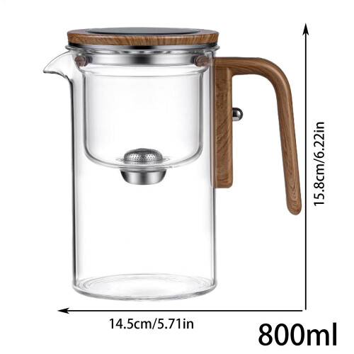 Heat Resistant Glass Teapot with Strainer 600ml 800ml