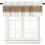 Kitchen Valance Brown White Striped 54x18in Light-Filtering 1