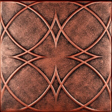 R82 Circles And Stars Foam Ceiling Tile Antique Copper 21.6