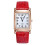 Square Alloy Quartz Wristwatch Unisex Red 1