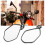 HOMEMAXS Motorcycle Rearview Mirrors Black 1 Pair 3