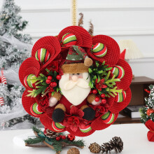 Christmas Wreath with Flexible Frame Santa Snowman Decor