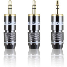3.5mm Stereo Audio Cable with Dual Channel Male Plug 3 pcs