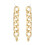 Men's Punk Gothic Gold Cuban Link Drop Earrings 1