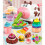 Rainbow Colour Plasticine Set Bundle 19 Pcs Accessories Noodle Toys Cutters 9