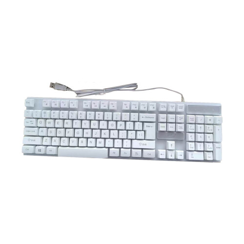 Wired Gaming Keyboard Mechanical Feel 104 Keys 3-Color