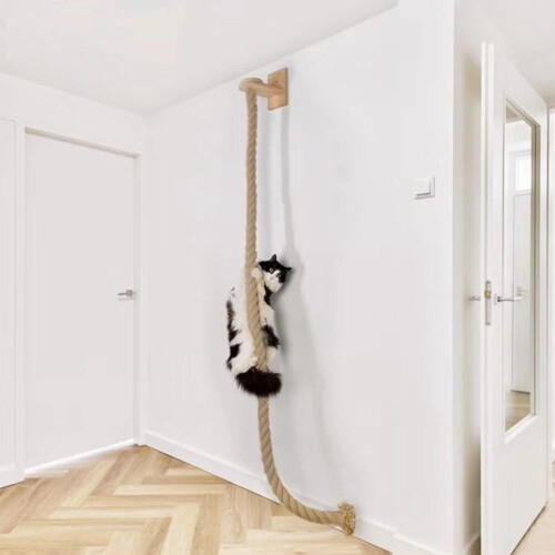 Wooden Wall-Mounted Cat Climbing Frame