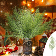 Faux Norfolk Pine Branches 12 Pcs for DIY Christmas Decor