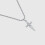 Adjustable Rope Necklace with Metal Cross Pendant Silver 5