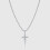 Adjustable Rope Necklace with Metal Cross Pendant Silver 4