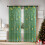 Sheer Christmas Curtains Snowflake Silver Foil Print Rod 1