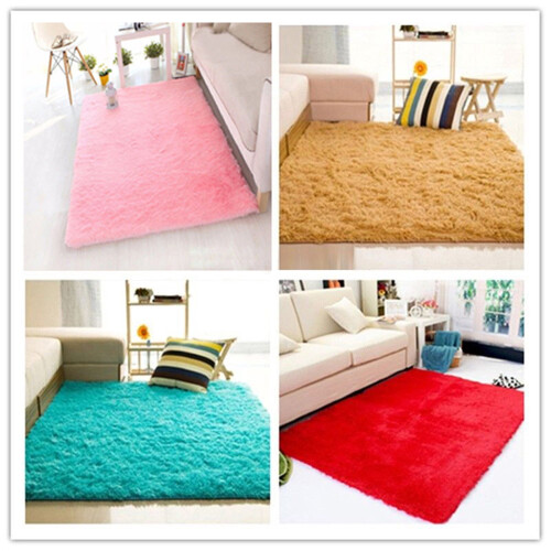 Fluffy Anti-Slip Area Rug Square Soft Machine Washable 2