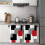 Kitchen Curtain Tiers Set Red Black 2 pcs 24 inch 5