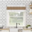 Kitchen Valance Brown White Striped 54x18in Light-Filtering 4