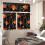 Maple Leaves Red Kitchen Curtains Rod Pocket 3-Piece Set 6